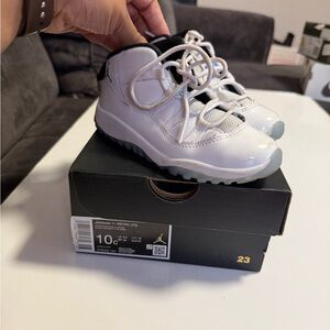 Jordan Kids White and Black Sneakers